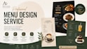 design modern restaurant menu professionally