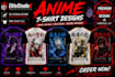 create best anime streetwear t shirt graphics for your brand