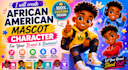 create cute african american mascot character