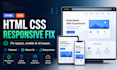 fix HTML CSS responsive layout issues