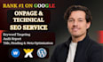 do technical seo, on page optimization, google indexing for website