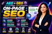 do on page SEO aeo GEO optimization and complete website