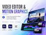 professional editing video with moiton graphic
