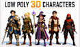 model and rig stylized low poly 3d character for video game assets or animations