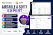 build airtable database,airtable interface,softr expert,automations integration