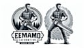 design super strong lumberjack with chainsaw logo with source file in 12 hours