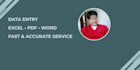 data entry, excel and PDF conversion