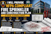 provide nfpa compliant fire sprinkler and construction plan with code compliant
