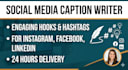 write engaging social media captions and hooks