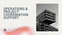 provide operations and project coordination support remotely