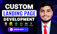 develop a custom landing page website