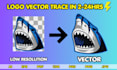 vector trace your image, sketch, logo to high resolution