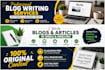 professional blog writing services