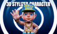 model custom stylized 3d character, blender, maya