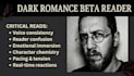 beta read your romance or dark romance book