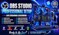 set up obs studio for professional live streaming or recording