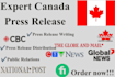 write and distribute canada press release to canadian major news sites