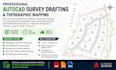 do professional autocad survey drafting topographic map and land subdivision