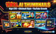 design ai clickbait thumbnail, clickbait youtube viral thumbnail