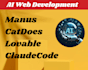 help develop website and app using manus lovable catdoes glide and claude code
