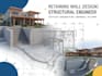 retaining wall, site plan, deck, slab, structural design drainage plan, grading