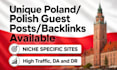 do guest posts on poland niche specific and general sites