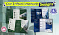 design trifold bifold leaflet, brochure, flyer, and menu