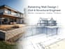 retaining wall design, site plan, structural design drainage plan, slab, deck au