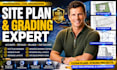 do civil engineering site plan, grading plan, drainage layout, plot plan drawing