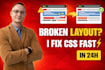 fix HTML CSS styling and layout issues