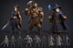 create stylized 3d character modeling, rigging and game ready characters