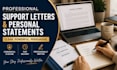 draft professional immigration support letters and personal statements today