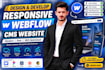 design and develop a responsive webflow cms website