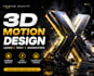 create cinematic 3d text and logo animations with modern motion graphics