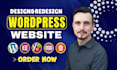 build wordpress website development, design, redesign or clone wordpress website