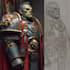 draw custom warhammer 40k character art and grimdark sci fi illustration