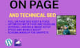 do complete on page and technical SEO