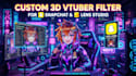 craft burnt peanut style 3d vtuber filter for snapchat streaming