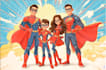 custom family superhero character