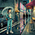 create retro japanese 80s 90s illustration
