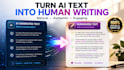 humanize ai content into natural human writing