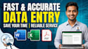 do data entry, PDF or jpeg to word or excel, copy paste,typing etc