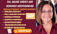 fill online survey, google form, survey monkey, research questionnaire