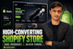 design a high converting shopify one product store with elixir theme