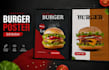 design modern burger ads for restaurants