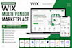 build a professional wix multi vendor marketplace website