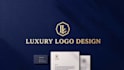 create elegant gold and navy luxury logo design