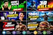 design clean and attractive thumbnails for social media