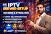 configure admin server, reseller panel, xtream UI, xui one, API integration, vod