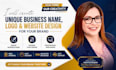 create unique business name, logo and web design for your brand